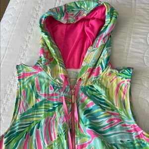 Lilly Pulitzer Luxletic Full Zip Hooded Vest